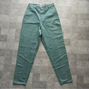 Vintage ZENA Jeans high waisted relaxed Teal Green Western Size 14 tall